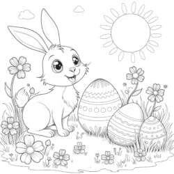 Easter Egg Colouring - Printable Coloring page