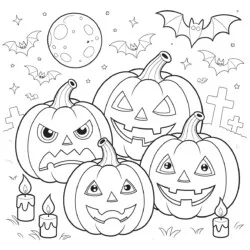 Coloring Book Pumpkin - Printable Coloring page