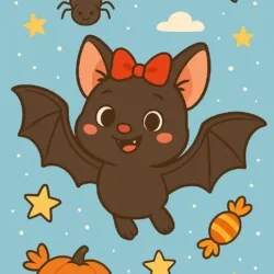 Cadılar Bayramı Için Sevimli Boyama Sayfaları - Orijinal görüntü