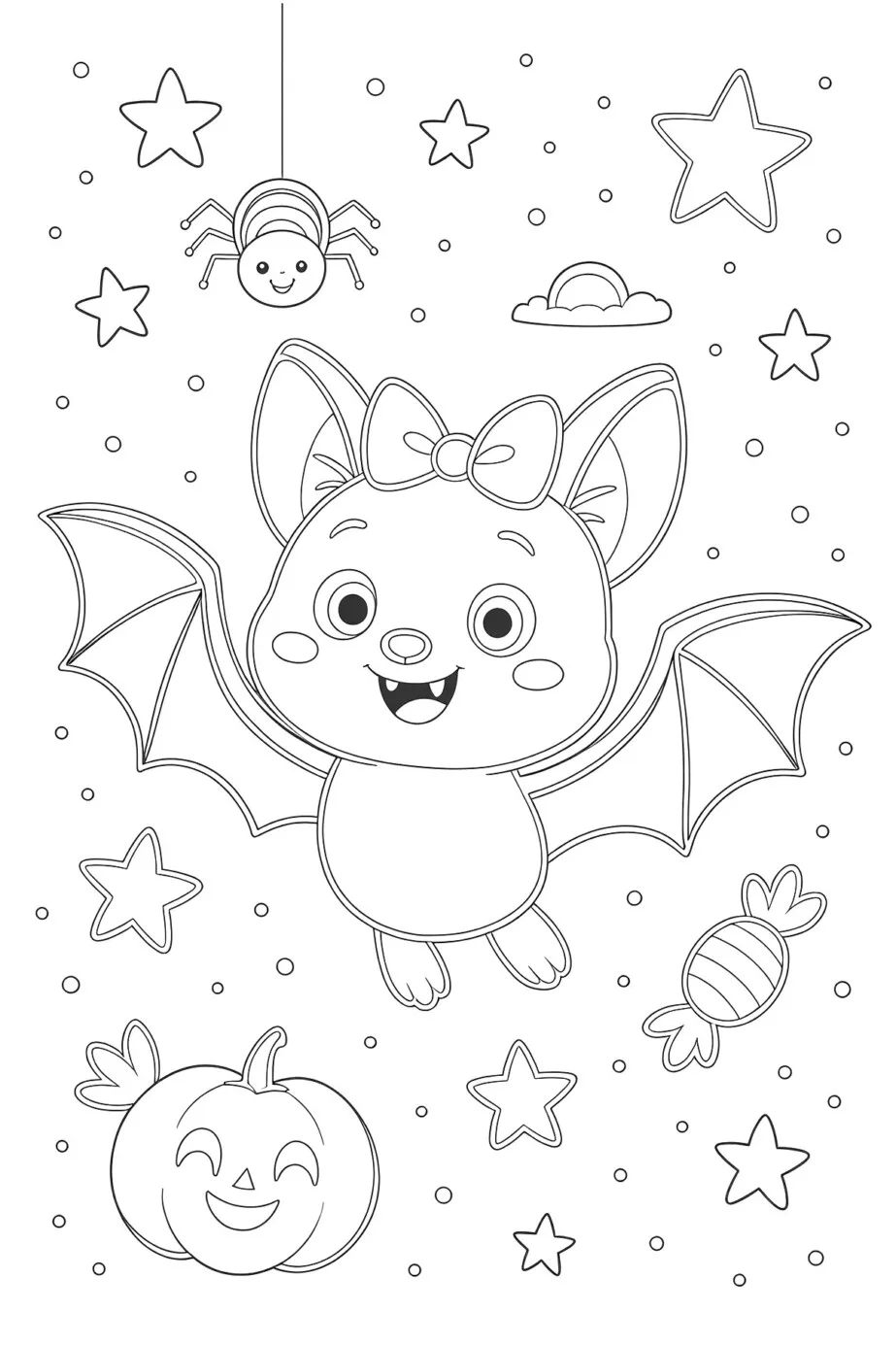 Cute Coloring Pages For Halloween