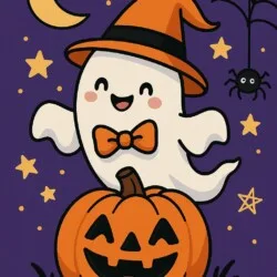 Cute Coloring Pages Halloween - Origin image