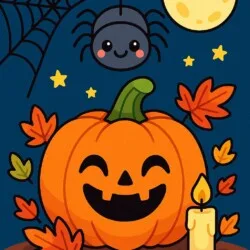 Cute Halloween Color Pages - Origin image