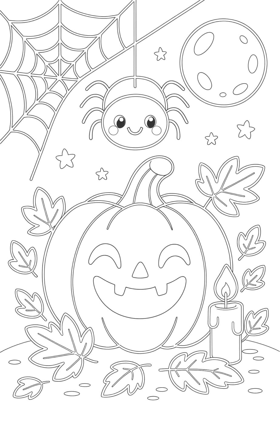 Cute Halloween Color Pages