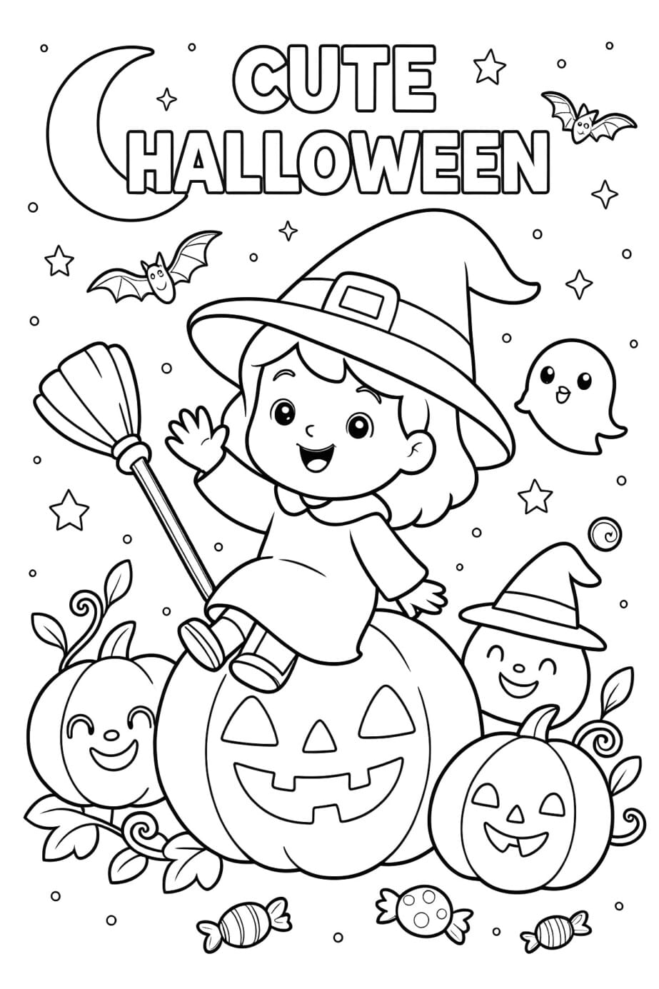 Cute Halloween Pictures To Color