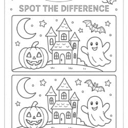 Halloween Activity Sheet - Printable Coloring page