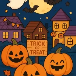 Halloween Color Page Printable - Origin image