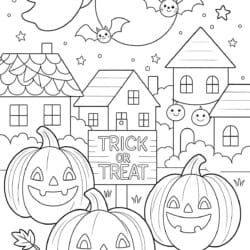 Halloween Color Page Printable - Printable Coloring page