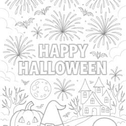 Halloween Color Pages To Print - Printable Coloring page