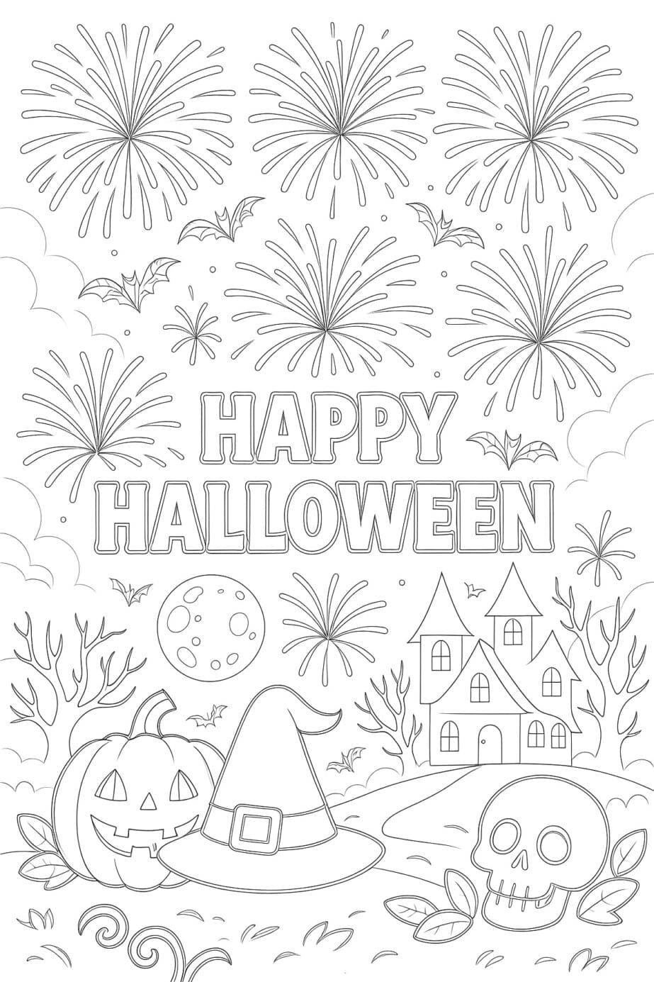 Halloween Color Pages To Print