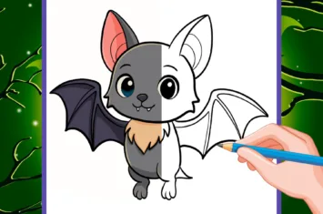 How to Draw a Bat – Easy Step-by-Step for Kids and Beginners