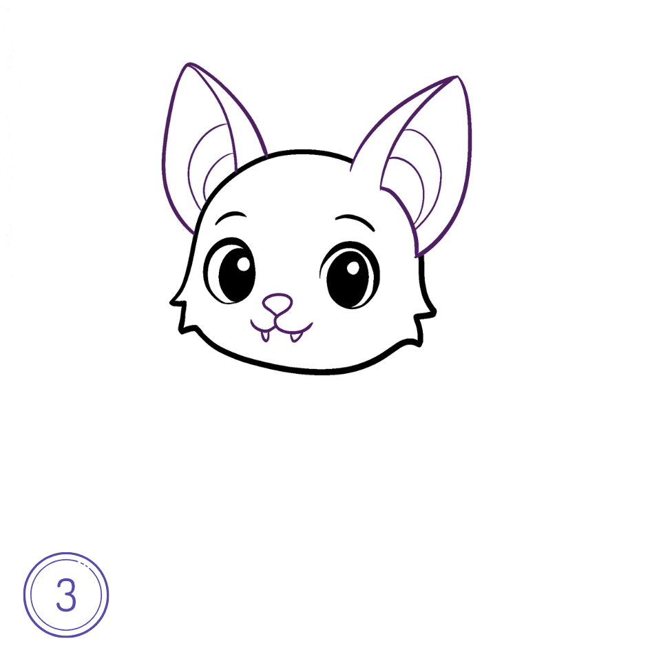 How to Draw a Bat Step 3