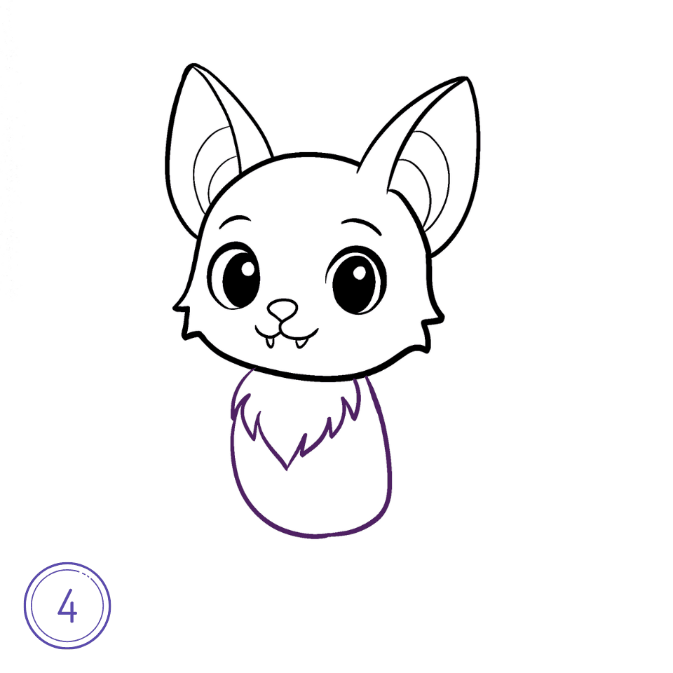 How to Draw a Bat Step 4