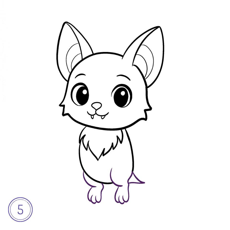 How to Draw a Bat Step 5