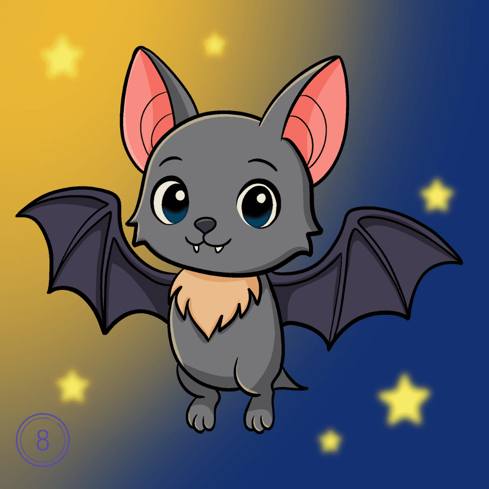 How to Draw a Bat Step 8