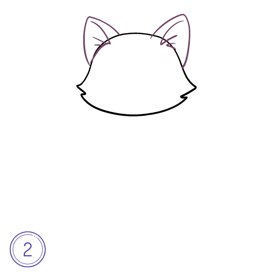 Cómo Dibujar un Gato de Halloween Paso 2