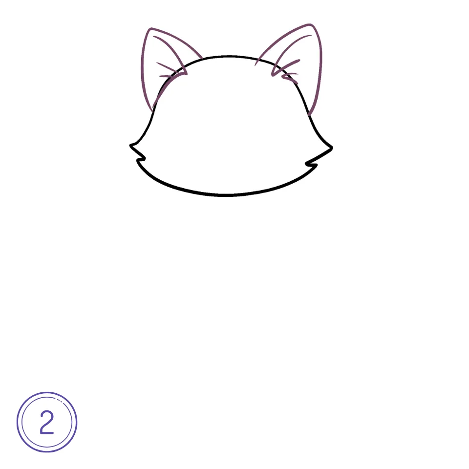 How to Draw a Halloween Cat Step 2