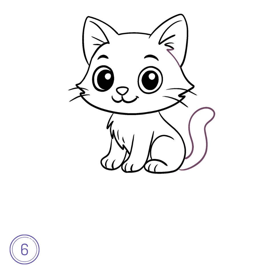 Cómo Dibujar un Gato de Halloween Paso 6