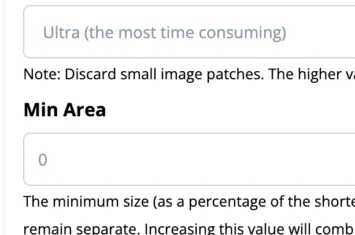 Min Area parameter in Paint by Number Converter (2025-10-06)