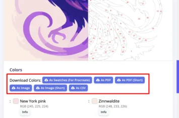 Procreate Palette & Numbered Image Download (2025-10-07)