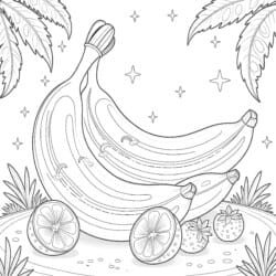 Banana Color Sheet - Printable Coloring page