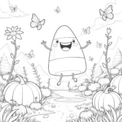 Candy Corn Color Page - Printable Coloring page