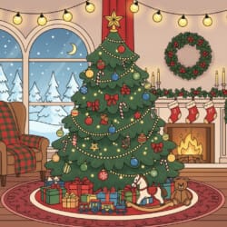 Christmas Coloring Pic - Origin image