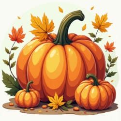 Fall Pumpkin Coloring Page - Origin image