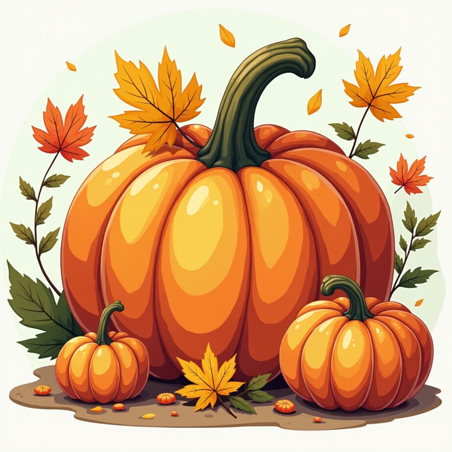 Fall Pumpkin Coloring Page 2
