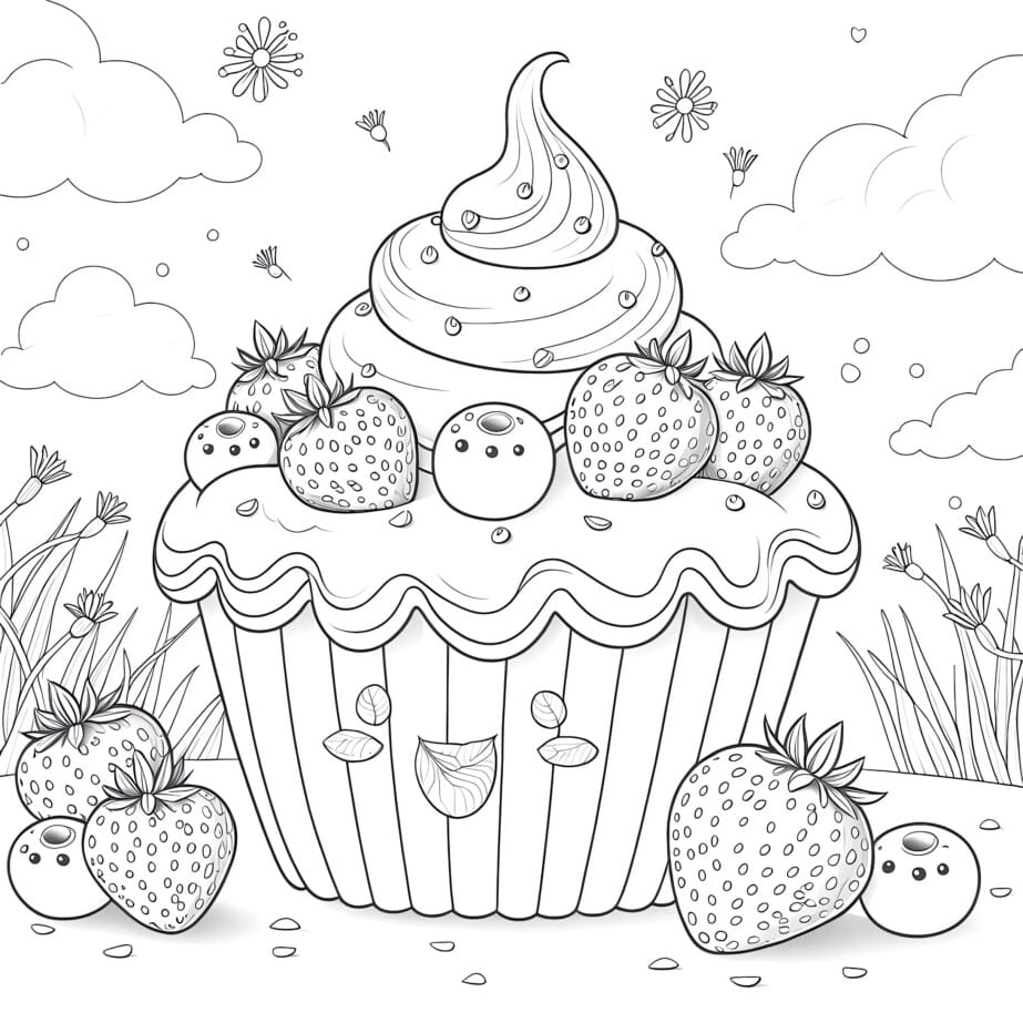 Cup Cake Coloring