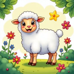 Coloring Page Of A Lamb - Origin image