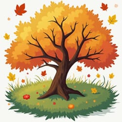 Fall Tree Coloring Page - Origin image