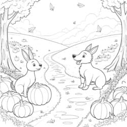 Fall Coloring - Printable Coloring page
