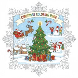 Christmas Colouring Page Free - Origin image