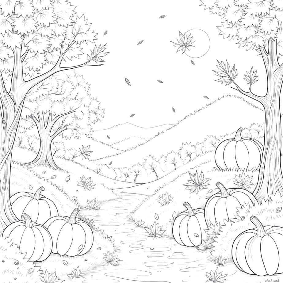 Coloring Sheet For Fall