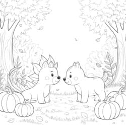 Free Fall Coloring - Printable Coloring page