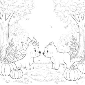 Free Fall Coloring | Coloring Pages Mimi Panda