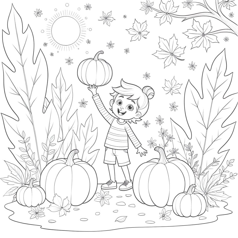 Free Printable Fall Coloring Page