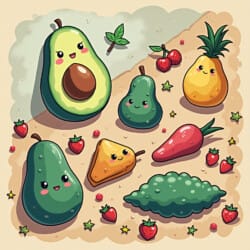 Avocado Coloring Page - Origin image