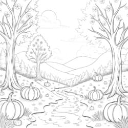 Happy Fall Coloring Page - Printable Coloring page
