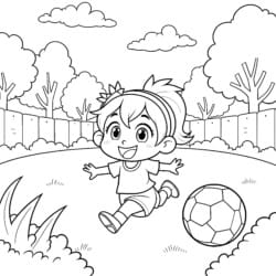Coloring Sheets Soccer - Printable Coloring page