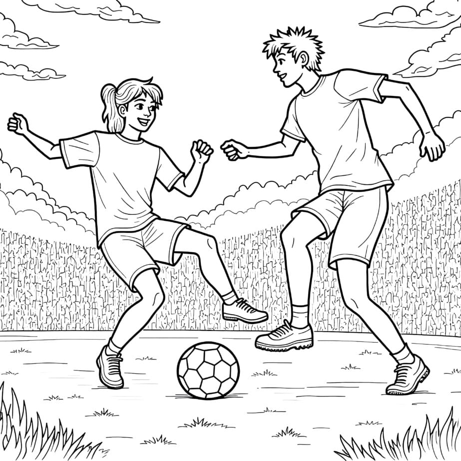 Soccer Picture To Color