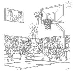 Basketball For Coloring - Printable Coloring page
