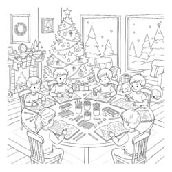 Christmas Page Coloring - Printable Coloring page