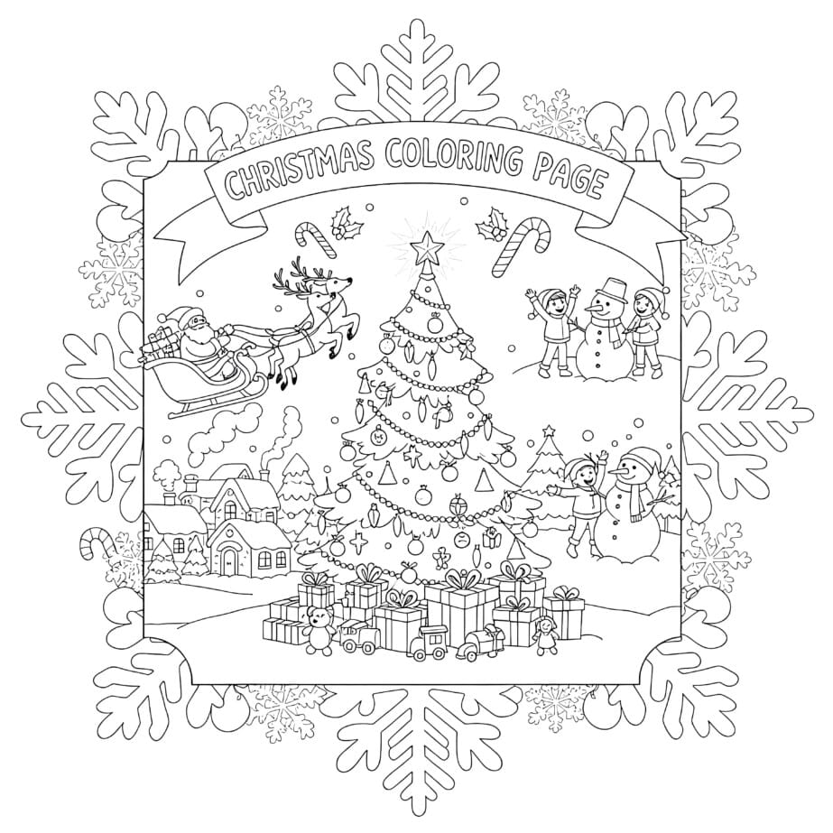 Christmas Colouring Page Free