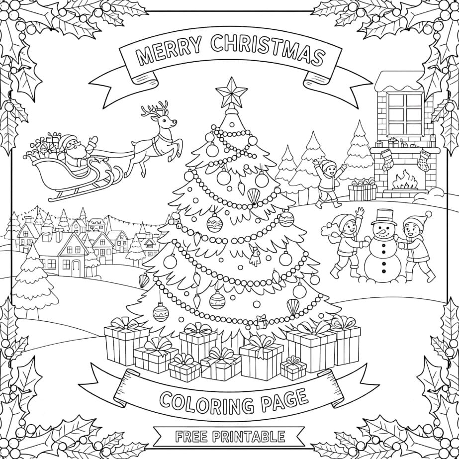 Free Printable Coloring Page Christmas