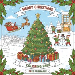 Free Printable Coloring Page Christmas - Origin image