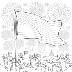4th Of July Coloring - Printable Coloring page