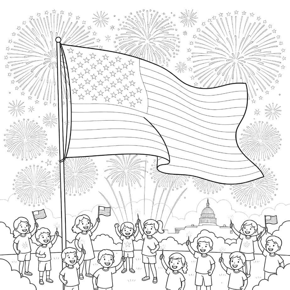 4th Of July Coloring