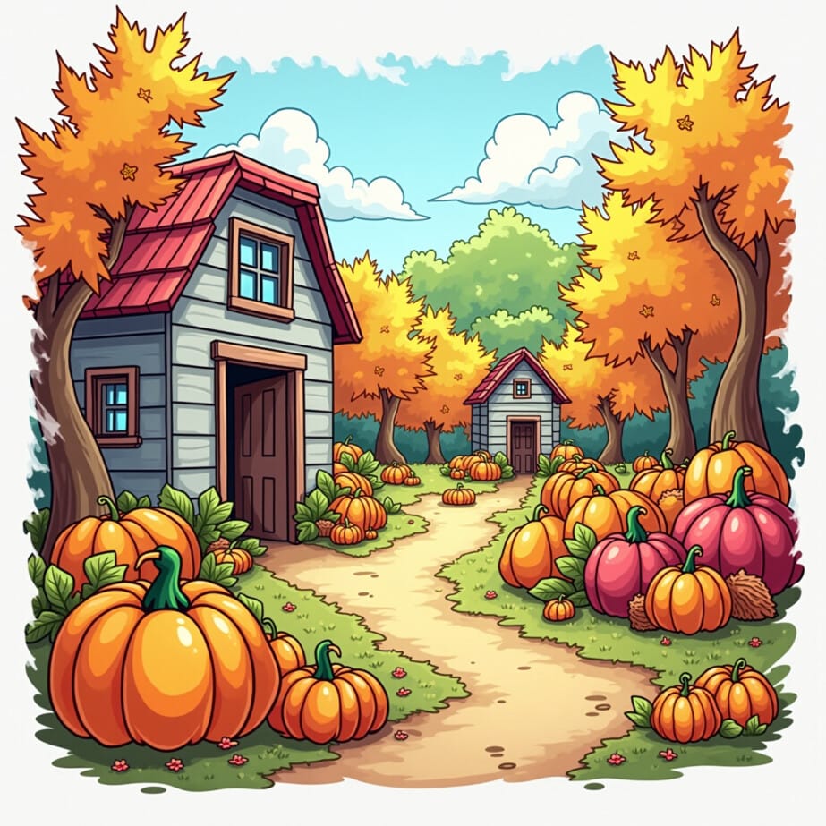 Fall Harvest Coloring Page 2