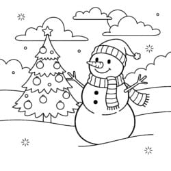 Childrens Christmas Colouring - Printable Coloring page